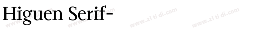 Higuen Serif字体转换